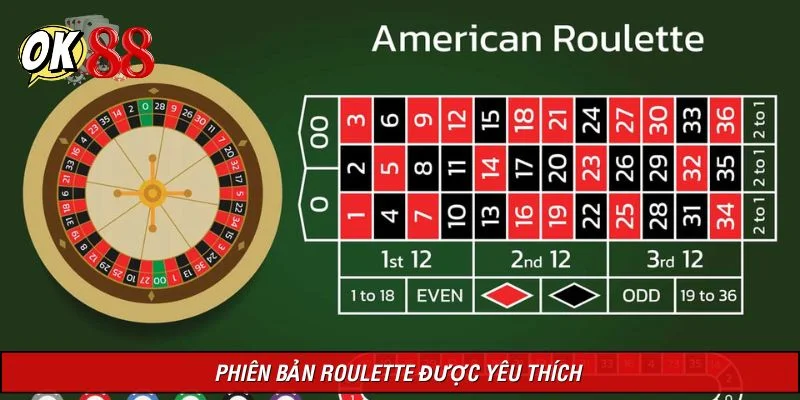 Những trò chơi Roulette được yêu thích hiện nay